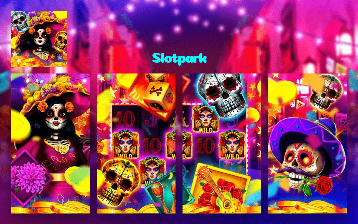 Slotpark casino presented on mobile device in Pakistan with slots and live games